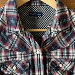 Martin & Osa Plaid Flannel Shirt with double lining